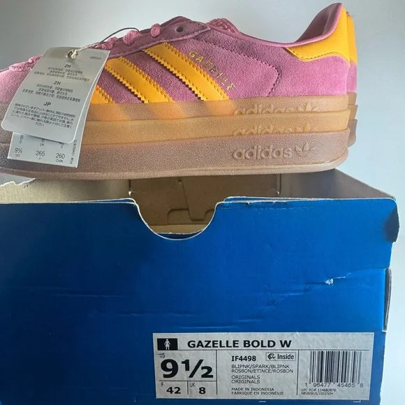 Adidas Gazelle Bold Bliss Pink Spark Women's Size 9.5 Suede Leather Sneakers - Picture 12 of 12